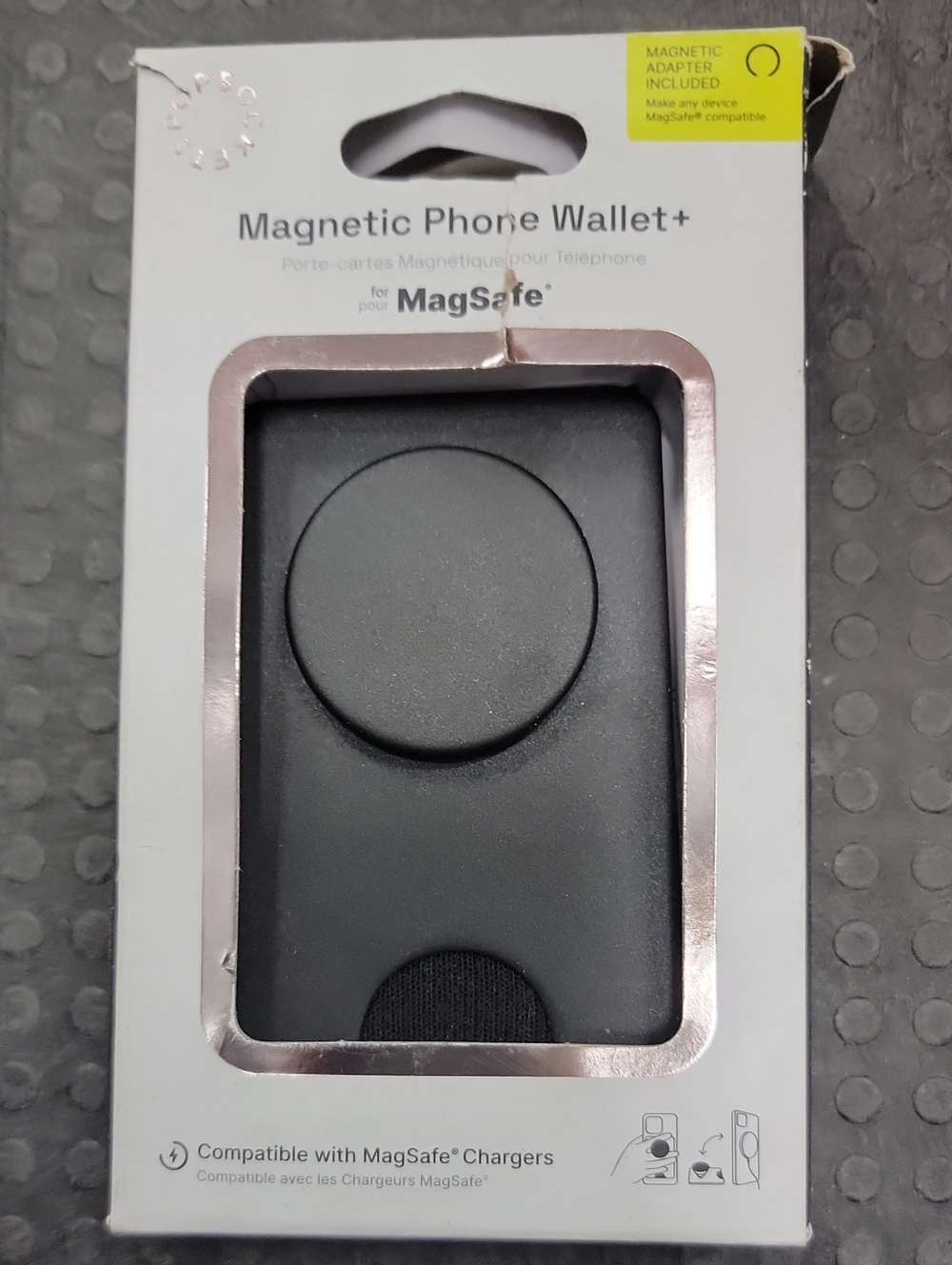 Magnetic Phone Wallet+ Compatible with MagSafe — Black